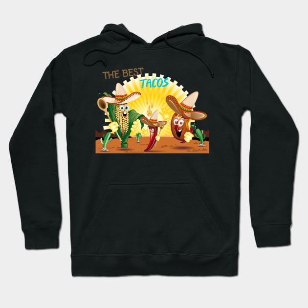 The Best Tacos Hoodie by LegnaArt